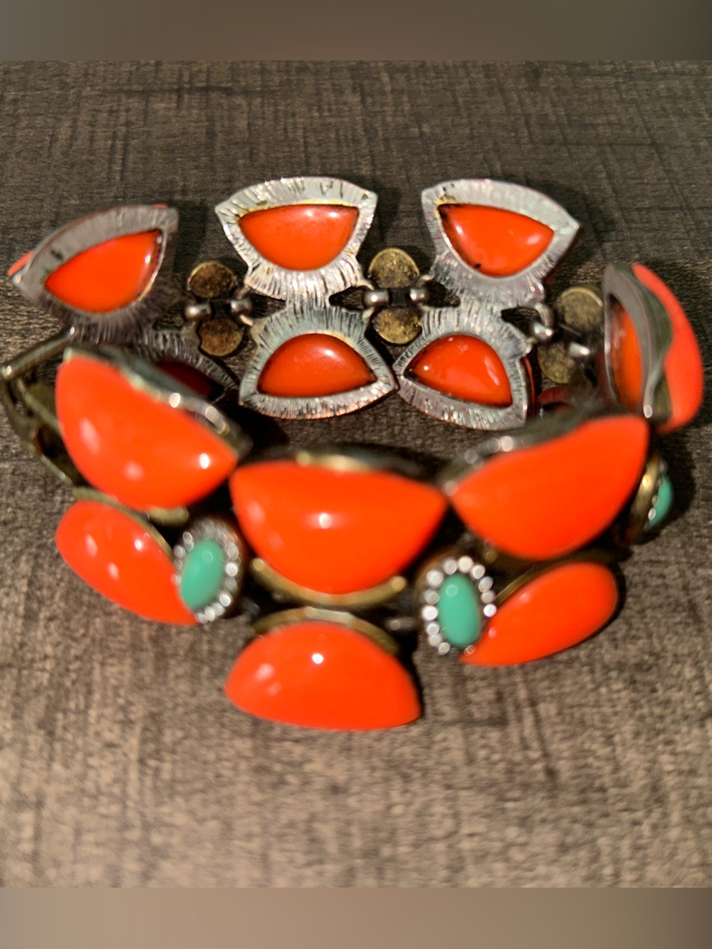 J Crew Virbant Stone Cluster Cuff Bracelet